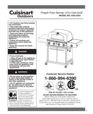 Propel+ Four-Burner 3-in-1 Gas Grill