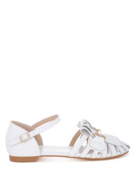 Rag and Co Womens Ramita Horsebit Fringe Flat Sandals