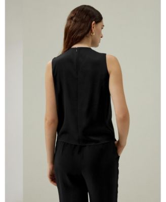 Women's Sleeveless Minimalist Silk Top