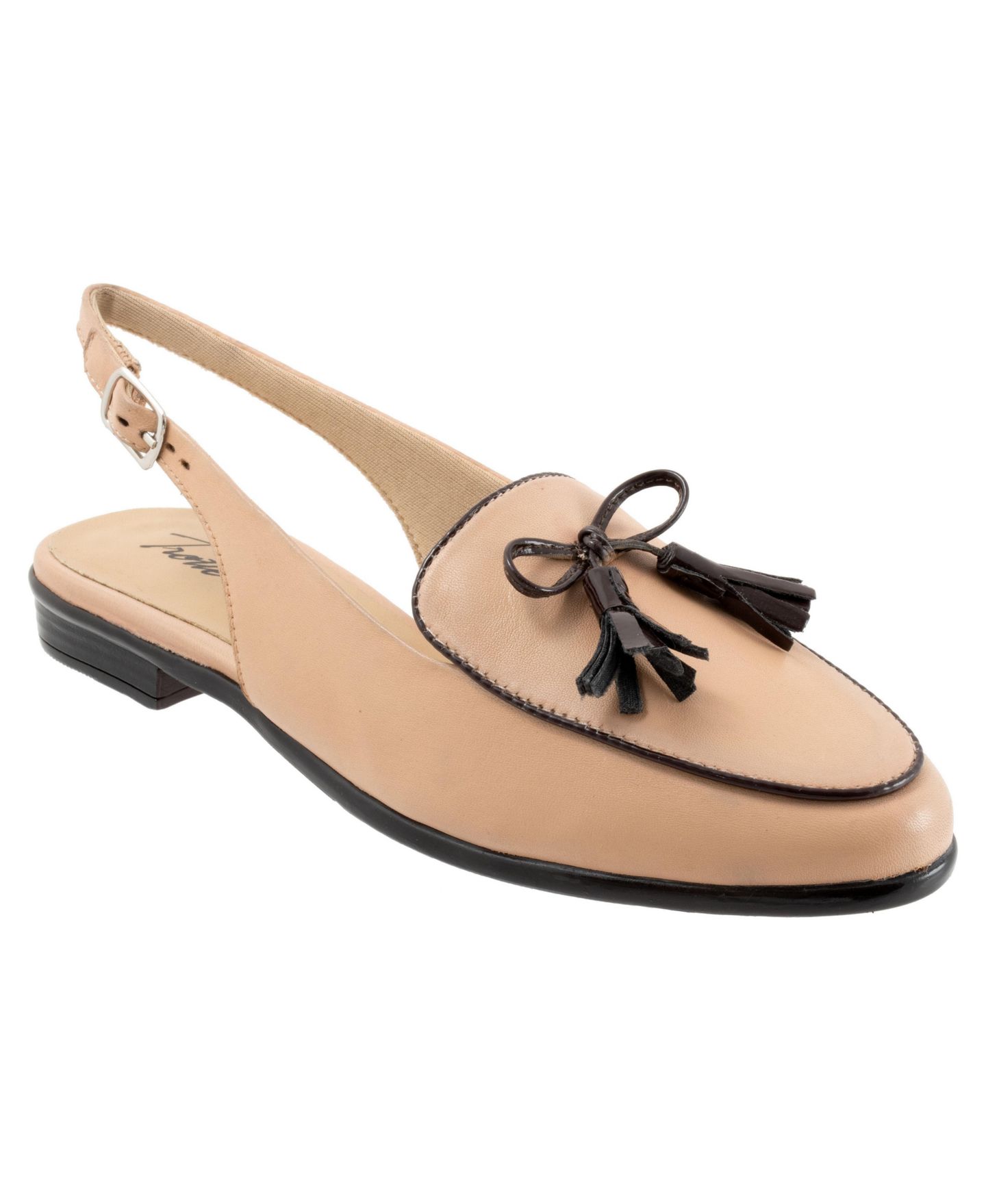 Женские балетки Trotters Lillie Flat, цвет: Бежевый / Коричневый — фото 1