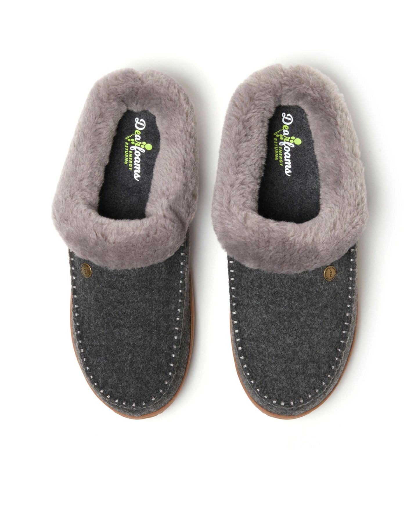 Мужские сабо Dearfoams Baro Energy Return Clog House Shoe Slipper, цвет: Тёмный меланжевый серый — фото 4