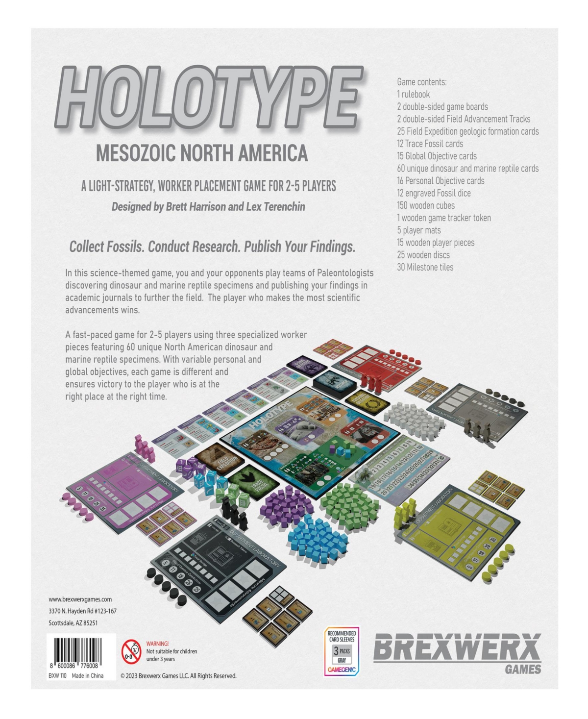 Brexwerx Games Holotype Mesozoic North America Strategy Board Game In Multi