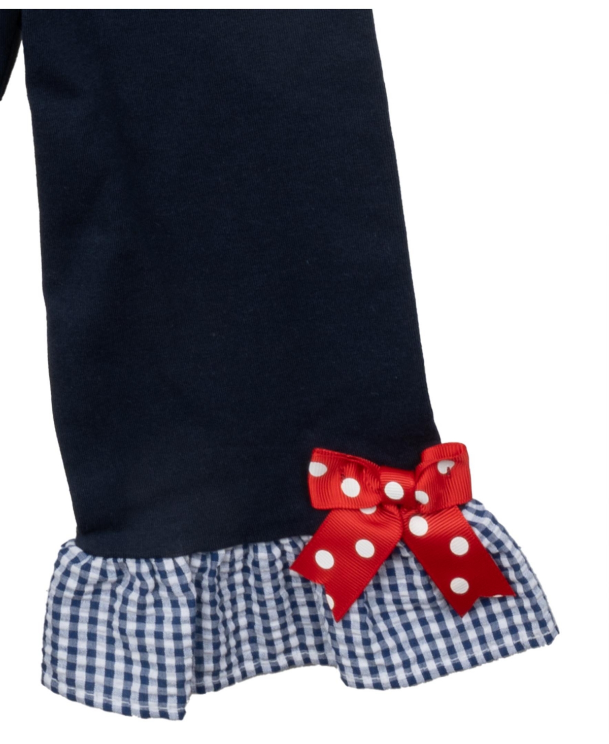 Rare Editions Baby Girl 2-piece Lady Bug And Daisy Seersucker Outfit In Navy