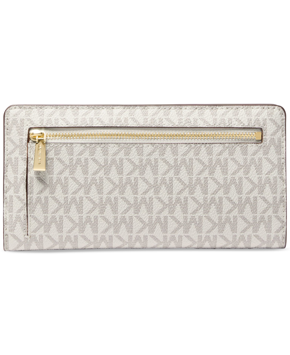 Michael Kors Michael  Bryant Large Slim Snap Wallet In Vanilla,acrn