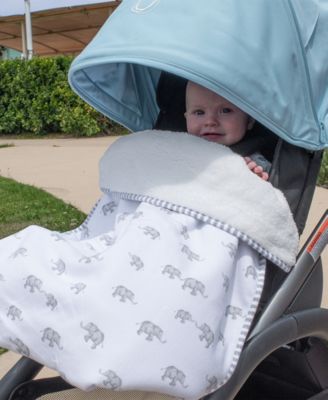 Baby Boys and Girls Elephant Heritage Collection Jersey Sherpa Blanket