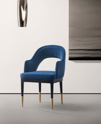 Carrington 20.9" Modern Velvet Upholstered Dining Armchair