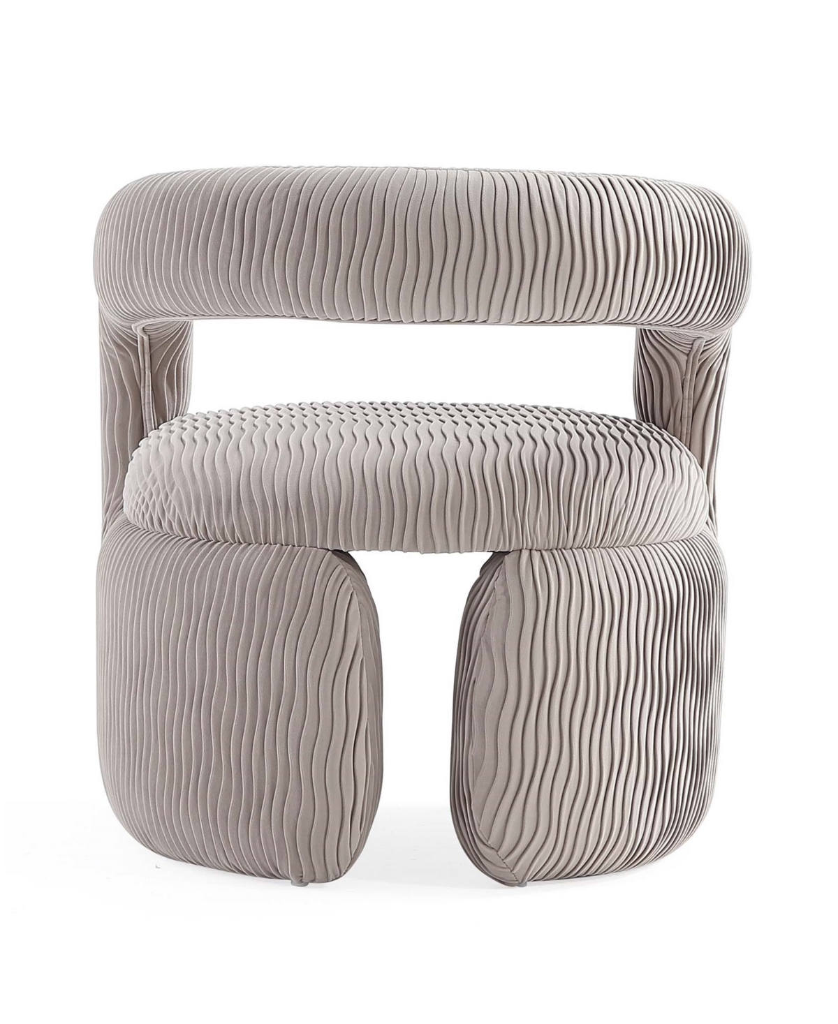Manhattan Comfort Modern Corvette Velvet Dining Chair In Dove