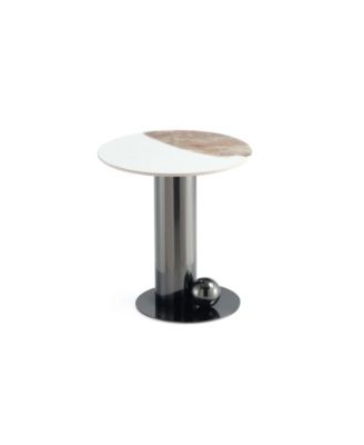 Laurel 19.68" Modern Sintered Stone Top End Table