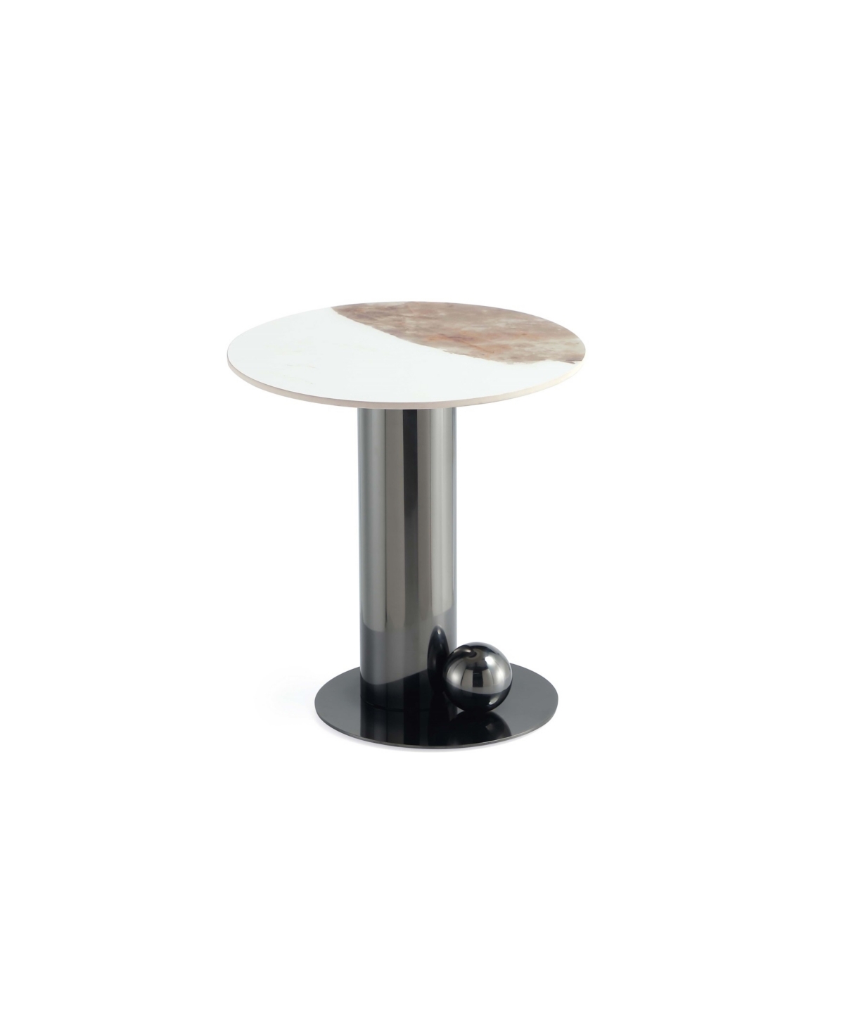 MANHATTAN COMFORT 19.68" LAUREL MODERN SINTERED STONE TOP END TABLE 