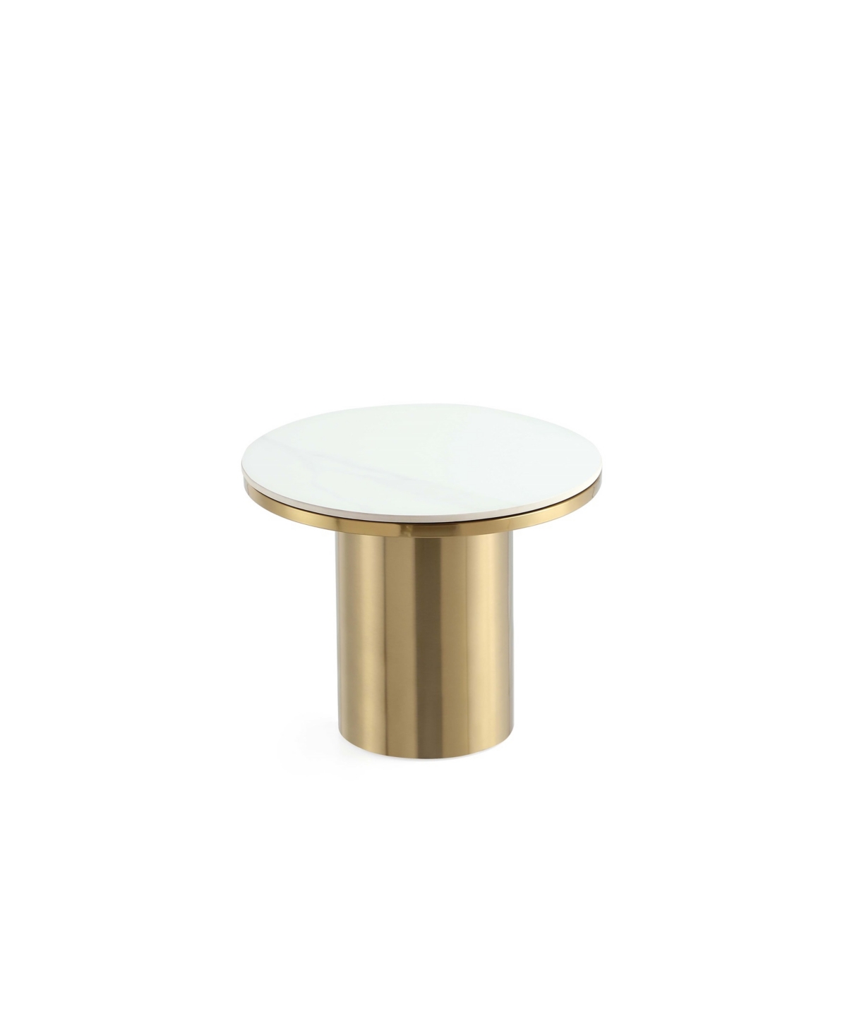 Manhattan Comfort Glenn Modern End Table In Gold