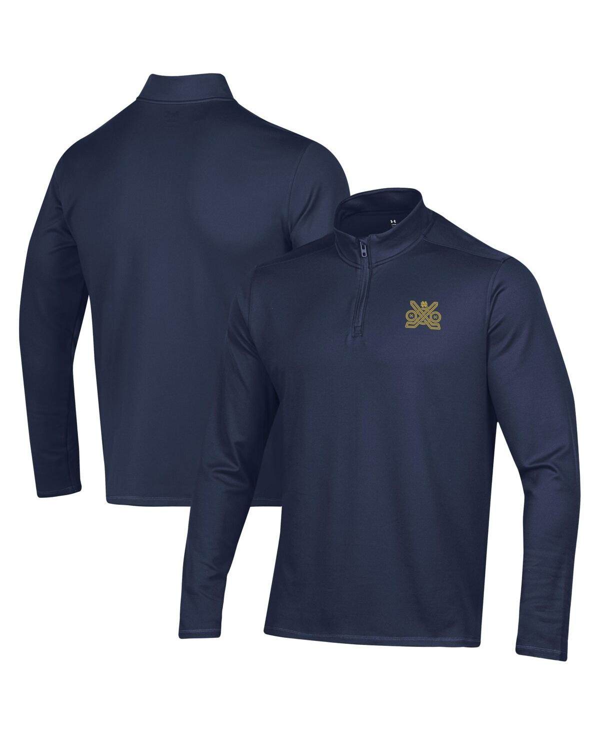 Under Armour Men's Navy Notre Dame Fighting Irish Ireland Motion Quarter-zip Pullover Top In Blue