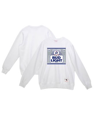 Mitchell & Ness - Men's x Bud Light White New England Patriots The Crest Pullover Sweatshirt