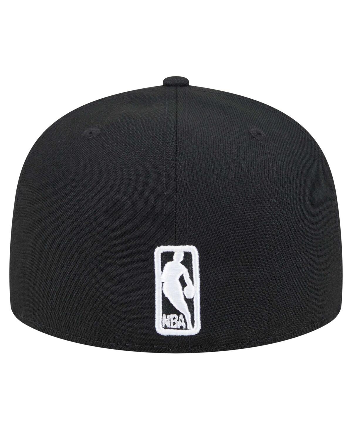 New Era Men's Black Chicago Bulls Camo Print Uv 59fifty Fitted Hat In Black
