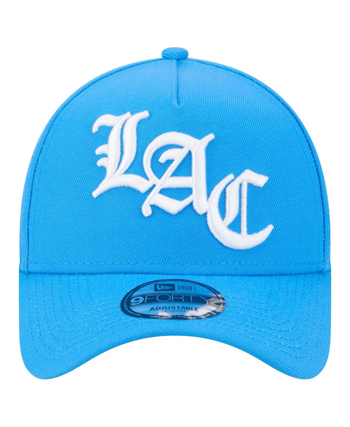 NEW ERA MEN'S POWDER BLUE LOS ANGELES CHARGERS MYSTIC 9FORTY A-FRAME ADJUSTABLE HAT 
