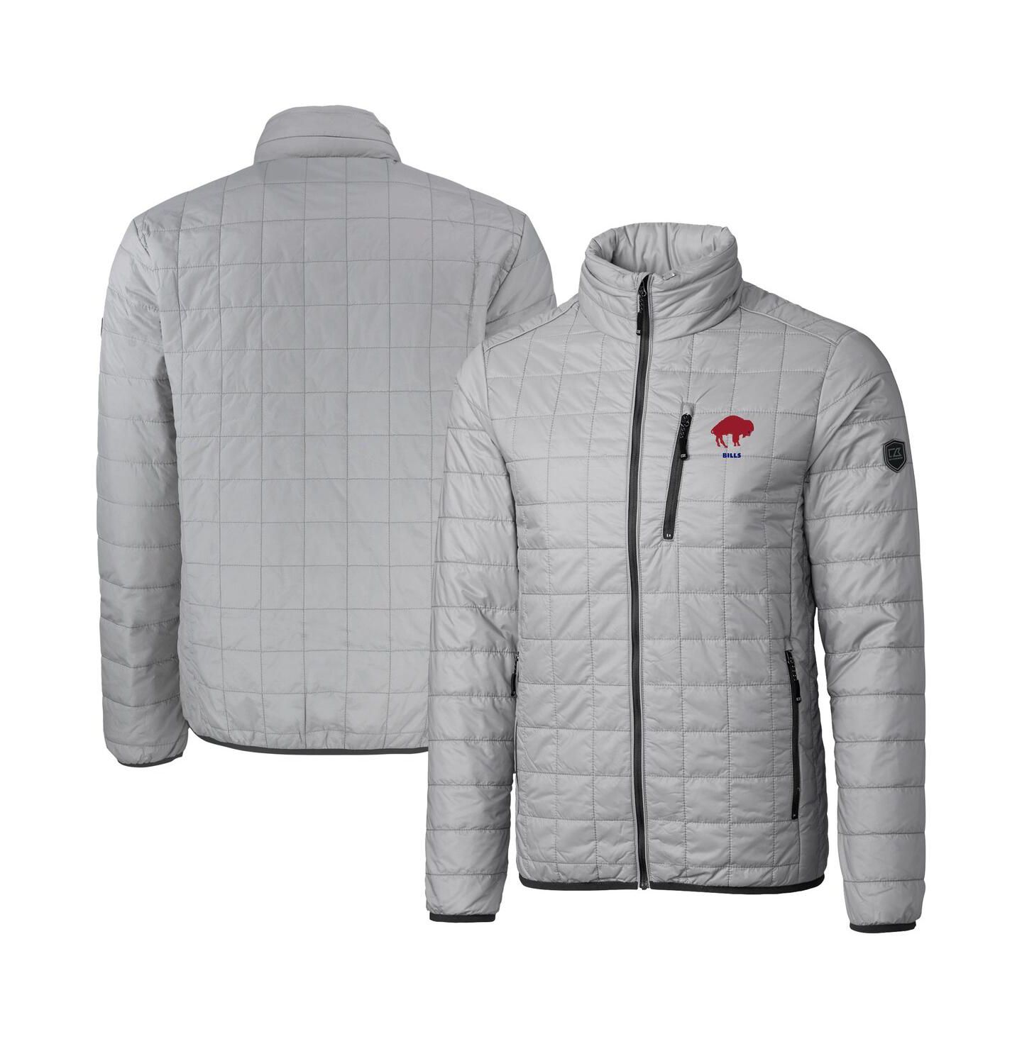 Мужская куртка Cutter & Buck Gray Buffalo Bills Big & Tall Rainier PrimaLoft Eco Insulated Full-Zip Puffer — фото 1