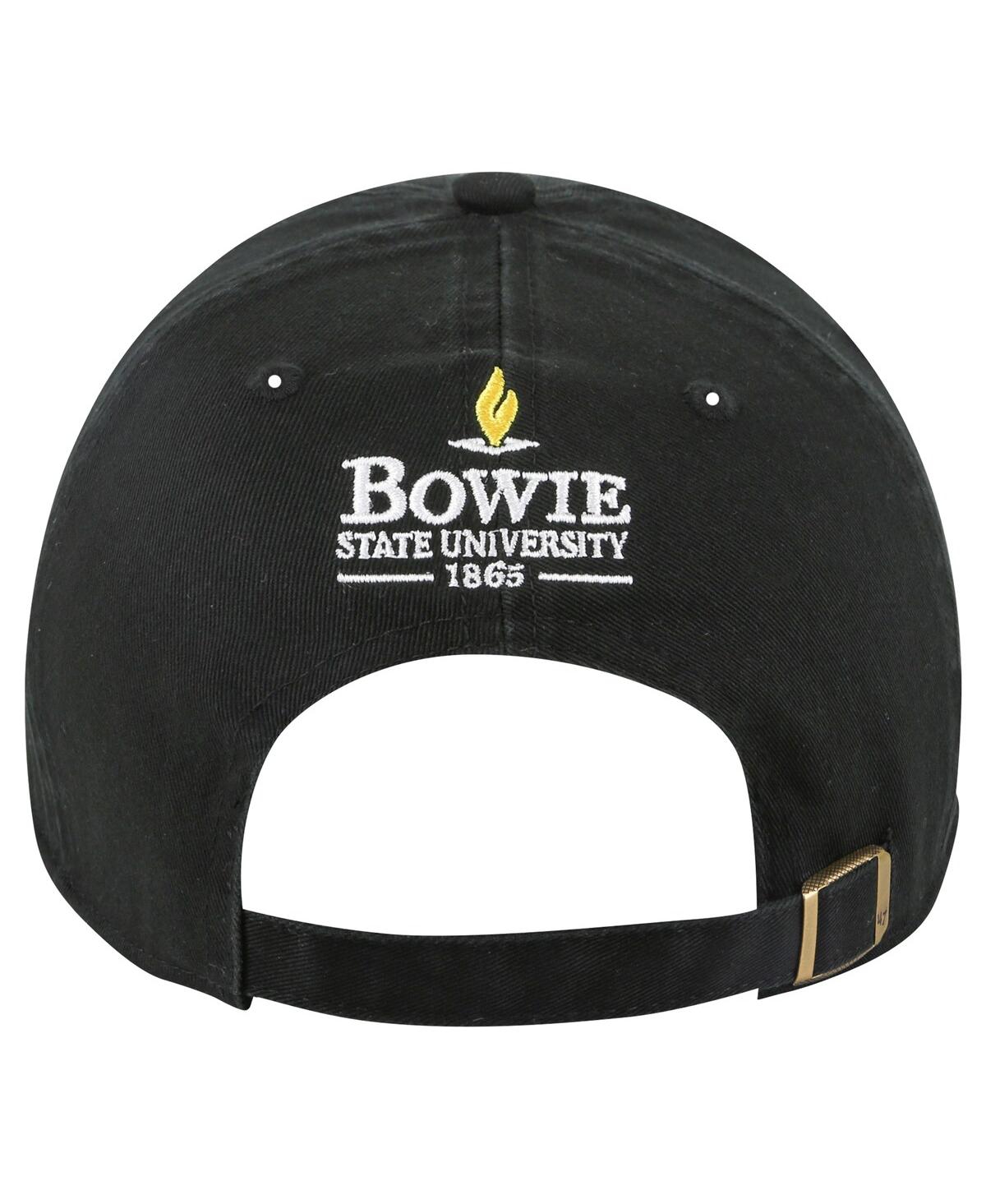 47 Brand Men's Black Bowie State Bulldogs Side Back Clean Up Adjustable Hat In Black