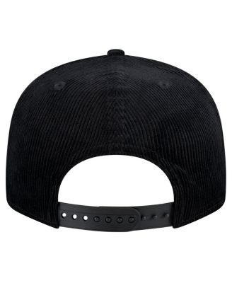 Men's Black Chicago Bulls Throwback Display Corduroy 9FIFTY Snapback Hat