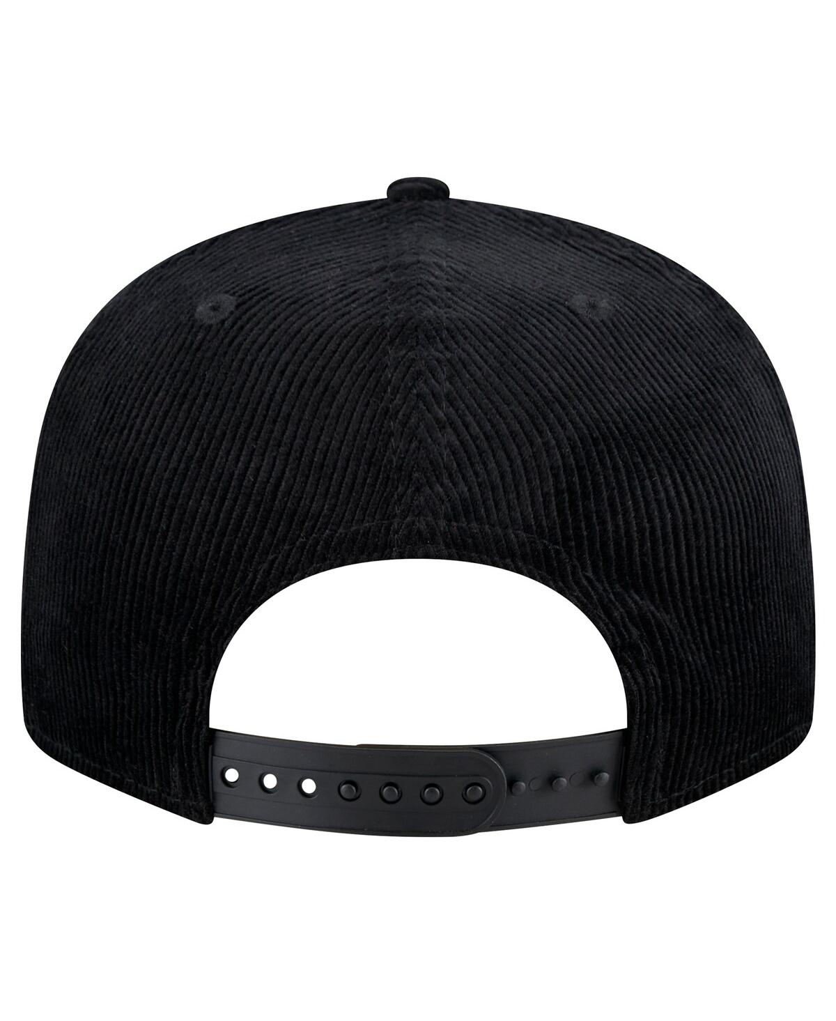 New Era Men's Black Chicago Bulls Throwback Display Corduroy 9fifty Snapback Hat In Black