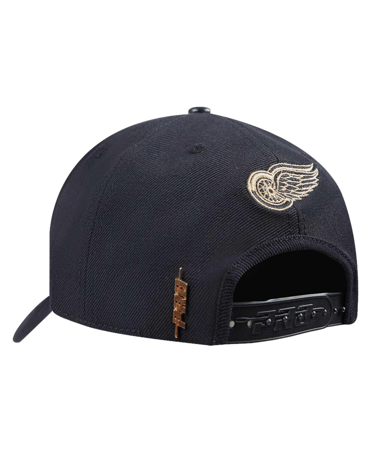 Shop Pro Standard Men's Black Detroit Red Wings Metallic Logo Pinch Front Adjustable Hat
