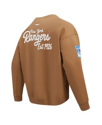 Men's Brown New York Rangers Paint the City Pullover Sweatshirt