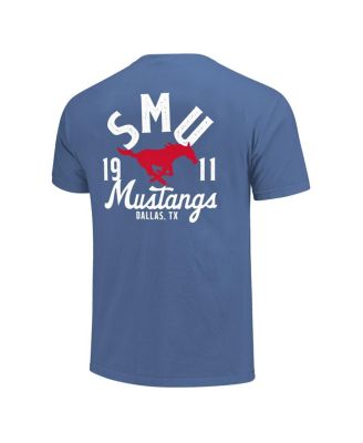 Men's Royal SMU Mustangs Comfort Colors Mascot Overlay T-Shirt