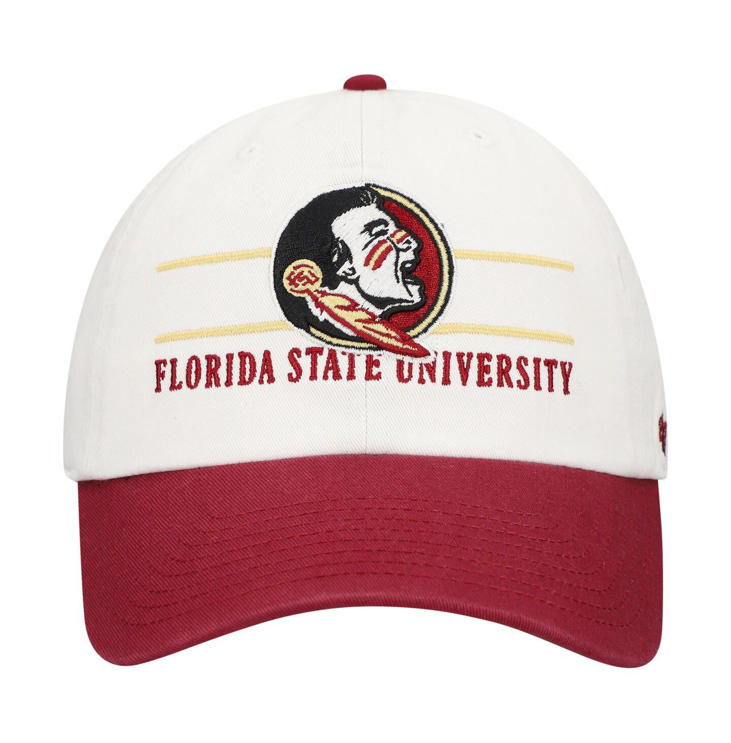 Мужская кепка '47 Brand White Florida State Seminoles Gridiron Clean Up Adjustable Hat — фото 4
