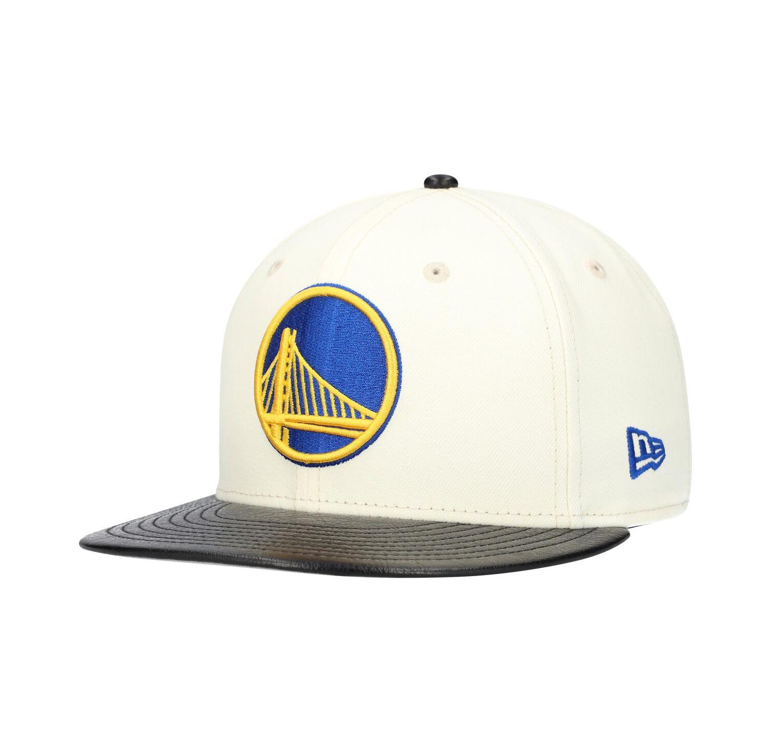 Men's White/Black Golden State Warriors Visor Two-Tone 59FIFTY Fitted Hat