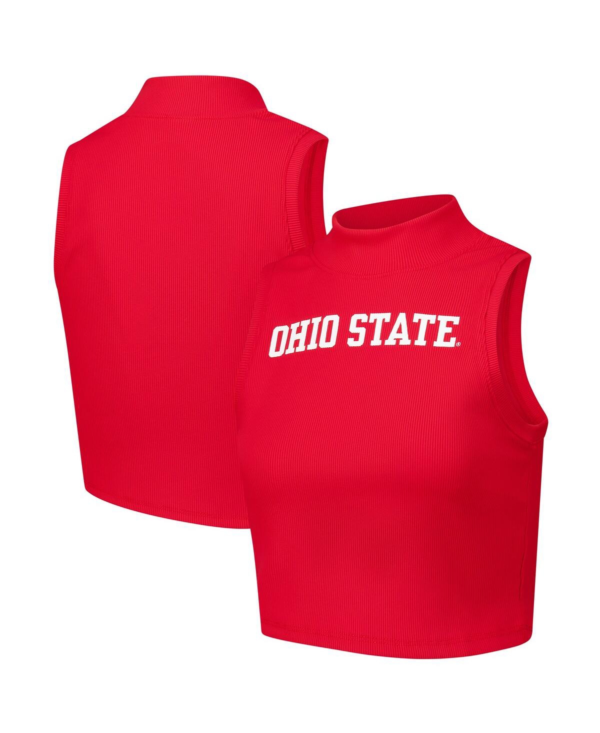 Women's Scarlet Ohio State Buckeyes Cropped Tank Top - Scarlet
