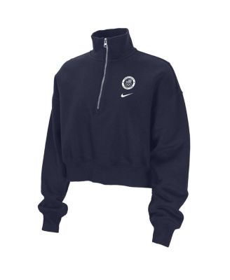 Nike - Women's Navy Team USA Phoenix Cropped Half-Zip Jacket