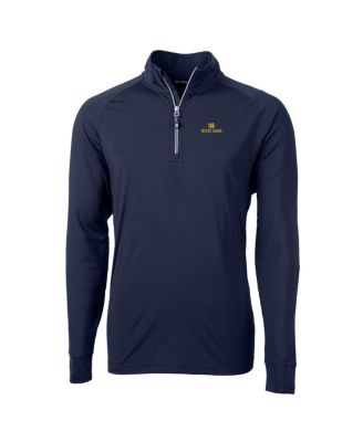 Men's Navy Notre Dame Fighting Irish Adapt Knit Quarter-Zip Pullover Jacket