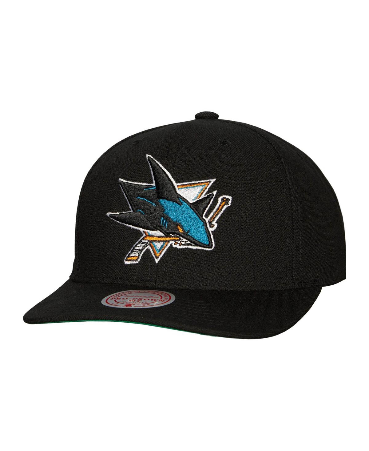 Mitchell & Ness Men's Black San Jose Sharks Core Team Ground Pro Adjustable Hat In Black