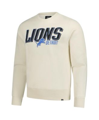 Men's Cream Detroit Lions Locked In Headline Pullover Sweatshirt