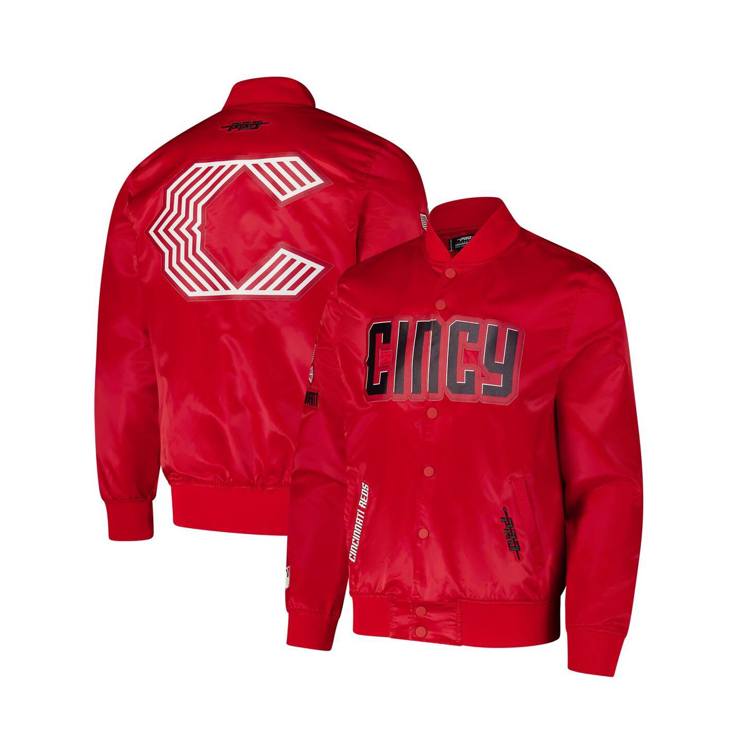 Мужская куртка Pro Standard Red Cincinnati Reds City Connect Satin Full-Snap — фото 1