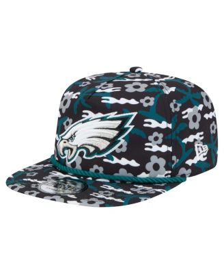New Era - Men's  Black Philadelphia Eagles Wakey Wakey Golfer Snapback Hat