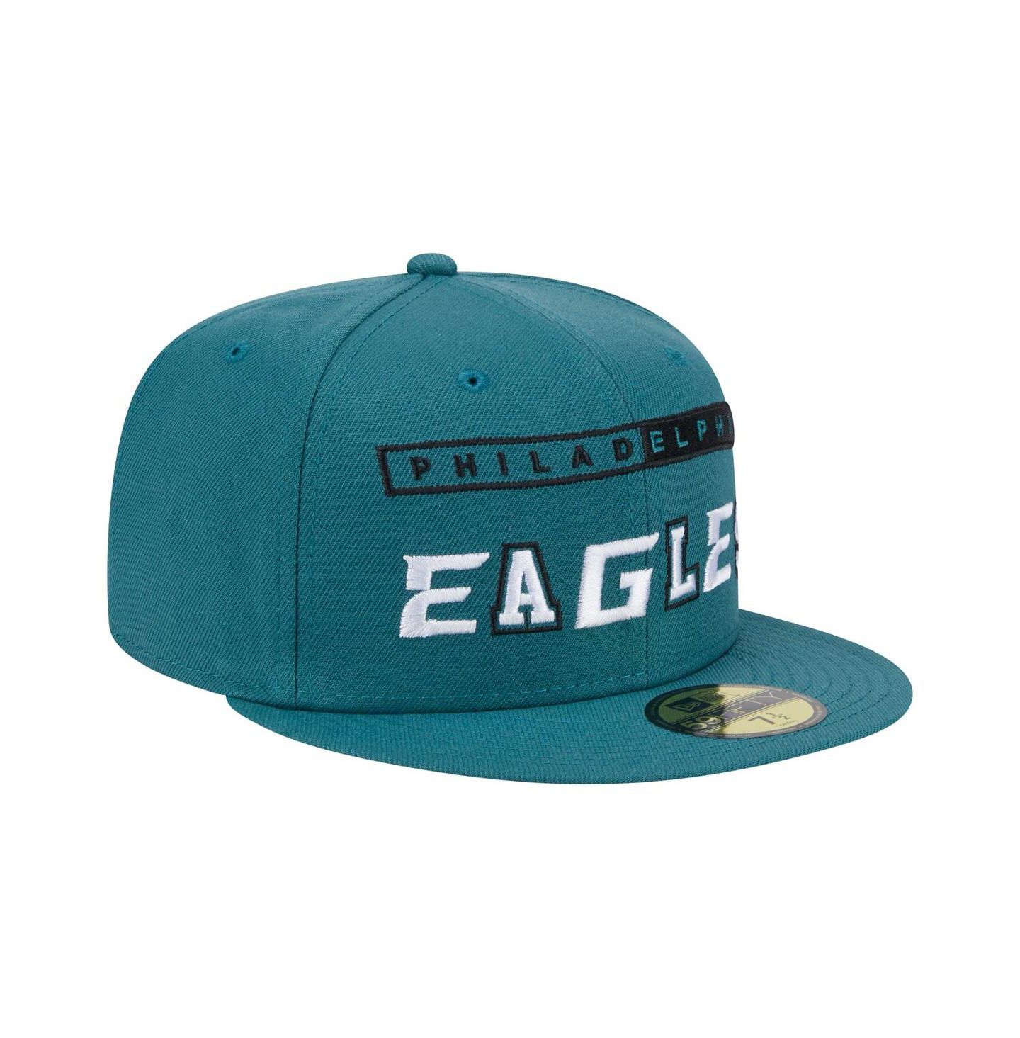 Мужская кепка New Era Midnight Green Philadelphia Eagles Ransom 59FIFTY Fitted Hat — фото 4