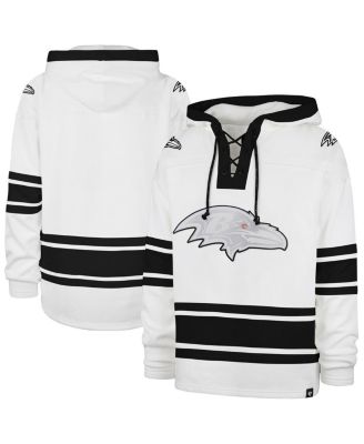 '47 Brand - Men's White Baltimore Ravens After Image Superior Lacer Pullover Hoodie