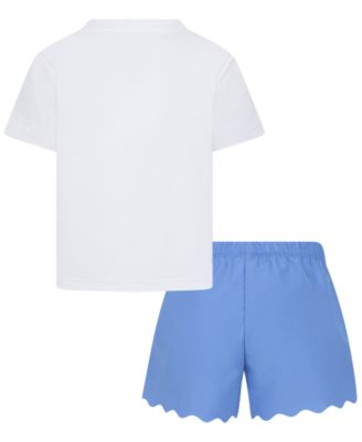 Toddler Girls Swoosh Motion Wavy Logo Graphic T-Shirt & Shorts, 2 Piece Set