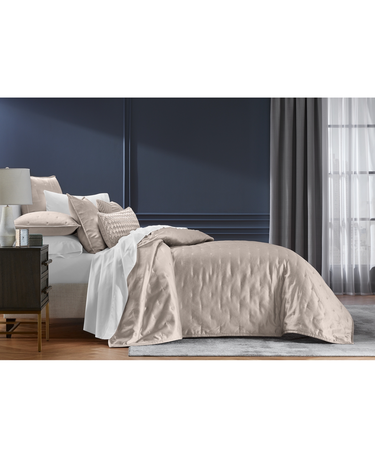 Shop Hotel Collection Glint 3-pc. Coverlet Set, Full/queen, Exclusively At Macy's In Blush