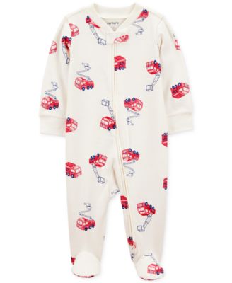 Carter's - Baby Unisex Striped Footed Two-Way Zip One-Piece