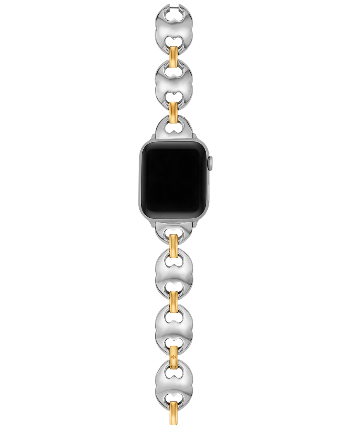 Tory Burch Women's The Double T Link Two-tone Stainless Steel Bracelet For Apple Watch 38-46mm In Multicolor
