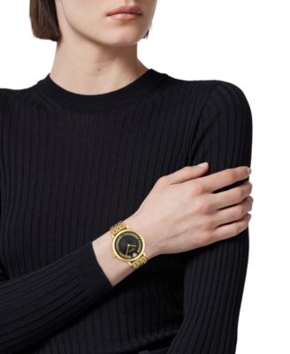 Women's Swiss Greca Fortuna Gold Ion Plated Bracelet Watch 35mm