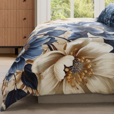 English Manor Bedding 100% Cotton Sateen 5 Piece Queen Size Reversible Comforter Set