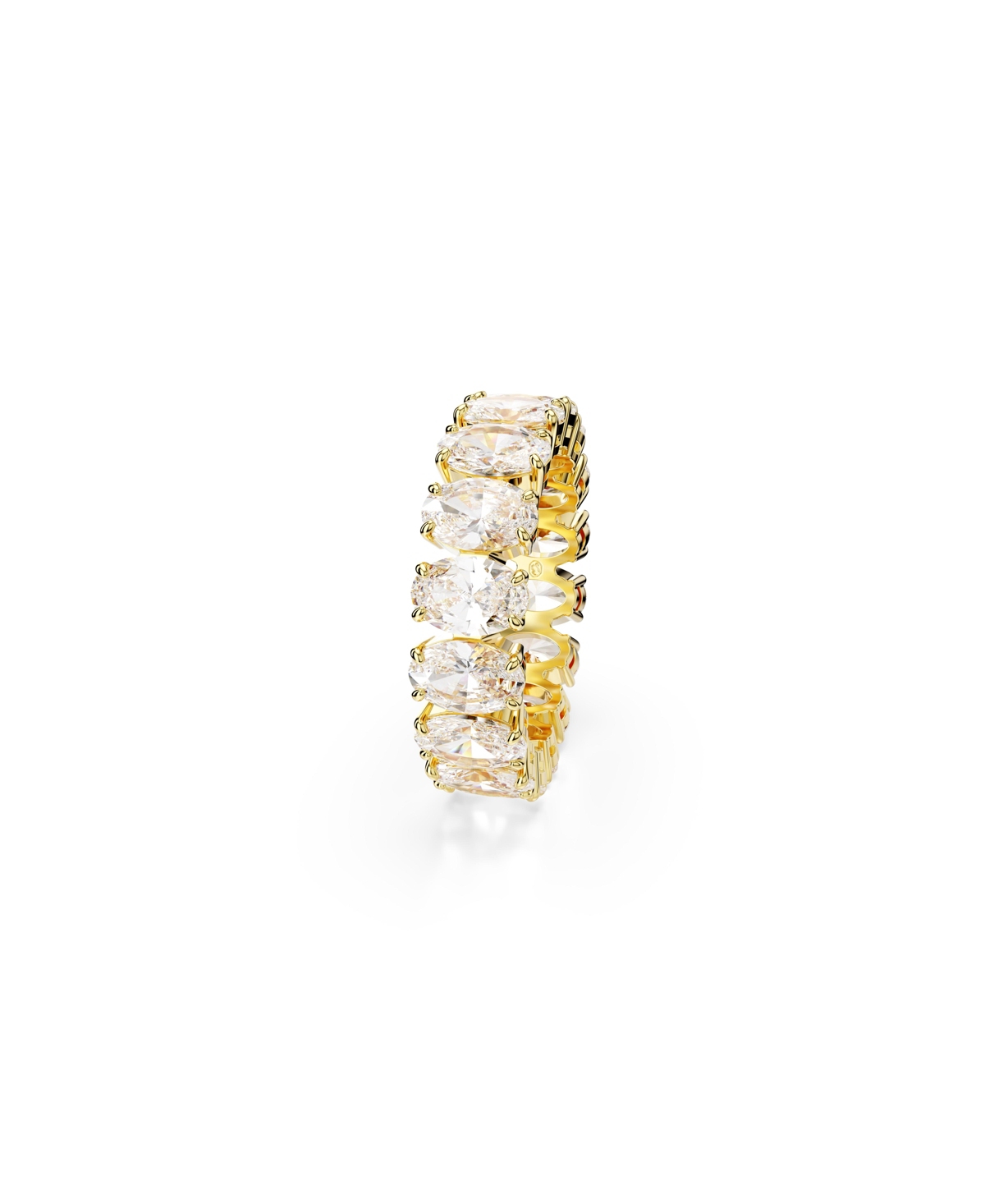 Swarovski Matrix Gold-tone Plated Oval Cut Ring In White