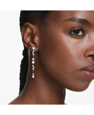 Constella Rhodium Plated Drop Earrings