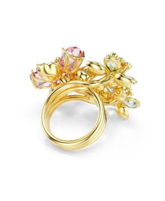 Idyllia Gold-Tone Plated Flower Ring