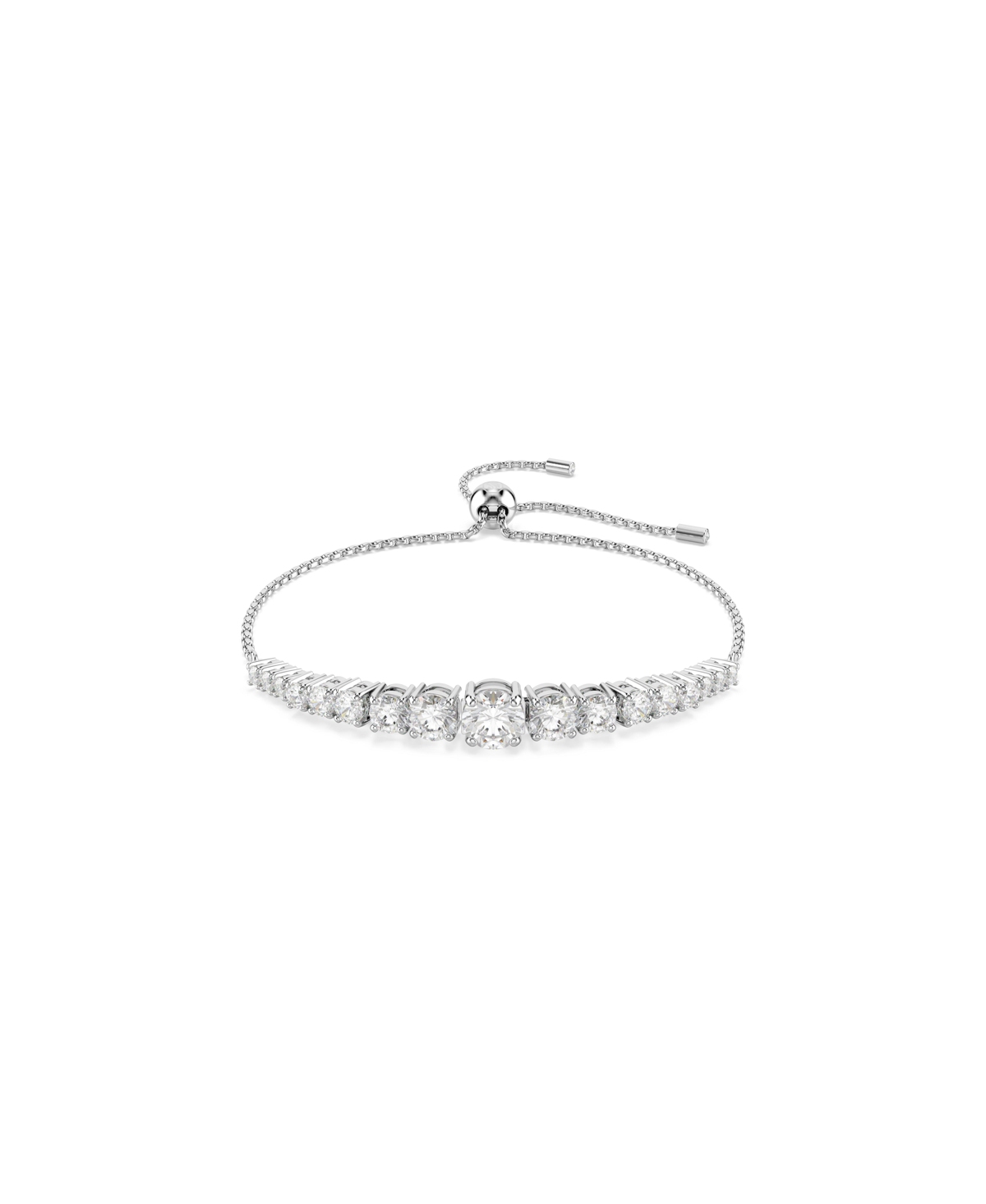 Swarovski Matrix Gradient Of Round Cuts White Rhodium Plated Bracelet In White