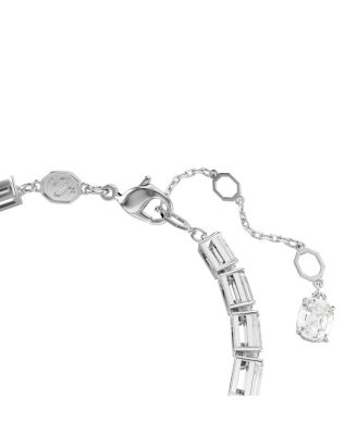 Matrix Baguette Cut White Rhodium Plated Tennis Bracelet