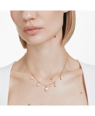 Imber Mixed Cuts White Gold-Tone Plated Necklace