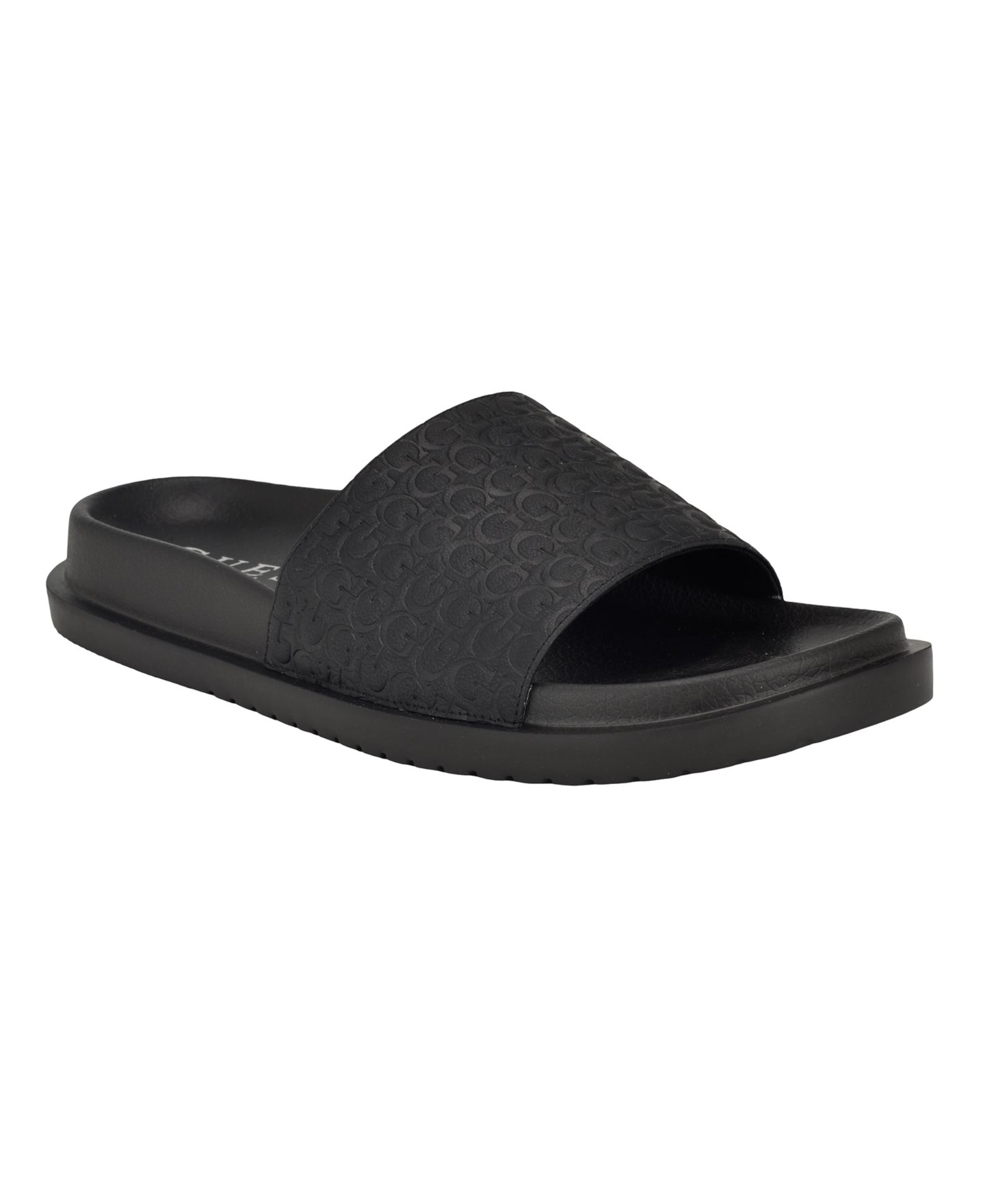 Мужские сандалии GUESS Vartino Elevated Slip On Pool, цвет: Чёрный — фото 1