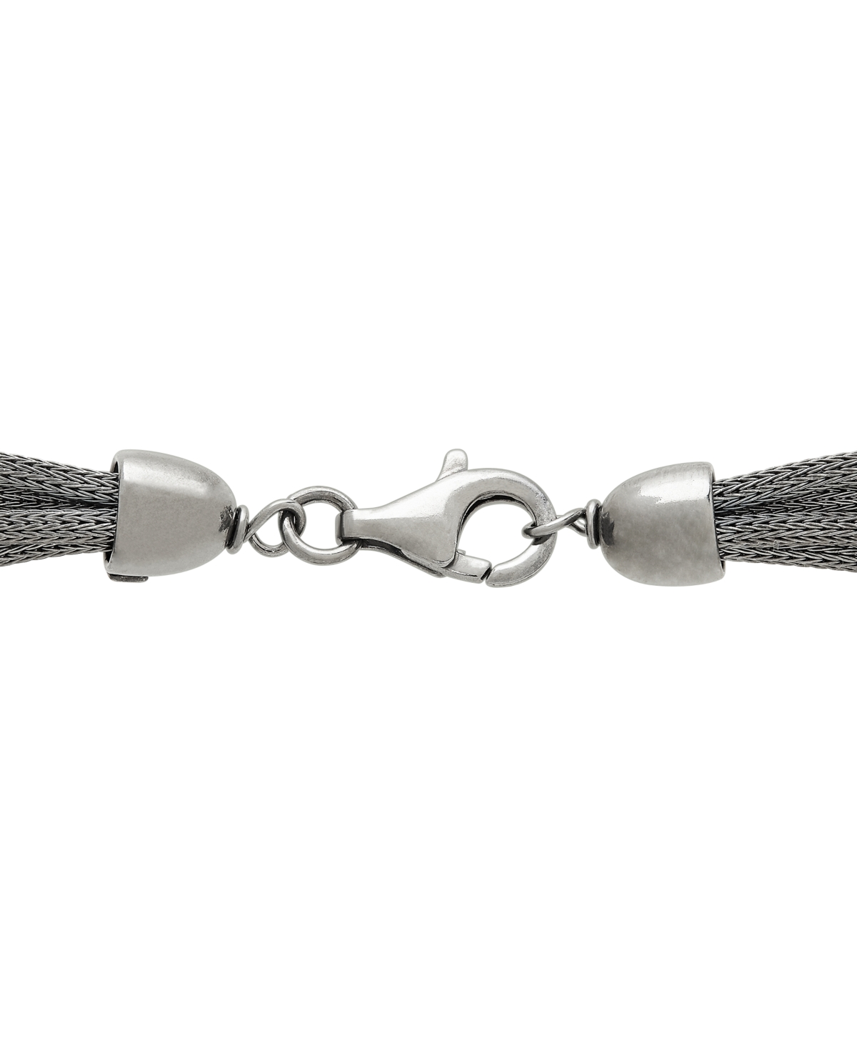 MACY'S LOVE KNOT DOUBLE MESH CHAIN PENDANT NECKLACE IN STERLING SILVER, 18" 